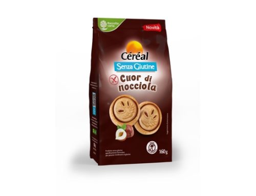 Céréal porta a scaffale i biscotti Cuor di Nocciola nella versione senza glutine