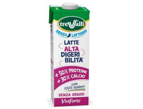 TreValli Cooperlat lancia Viviforte, latte senza lattosio ricco di proteine e povero di grassi
