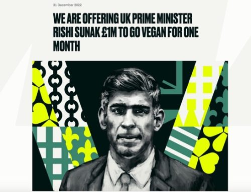 1 mln di sterline a Rishi Sunak per diventare vegano (per un mese). La sfida lanciata dagli attivisti inglesi