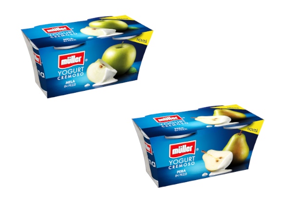 Müller: due nuove varianti per la gamma Yogurt cremoso frutta a pezzi -  Alimentando