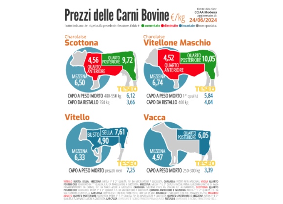 Quotazioni delle carni bovine