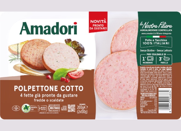 Amadori: arriva il Polpettone cotto, un prodotto del banco carne che può essere gustato anche freddo