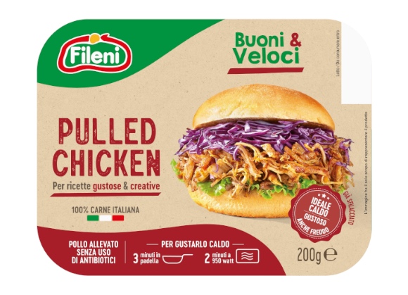 La linea ‘Buoni & Veloci’ di Fileni si arricchisce con il Pulled Chicken e la Tagliata di Pollo