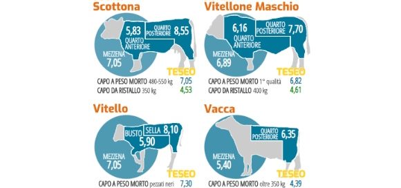 Quotazioni carne bovina (Cciaa di Modena): i prezzi frenano, con l’eccezione del capo da ristallo