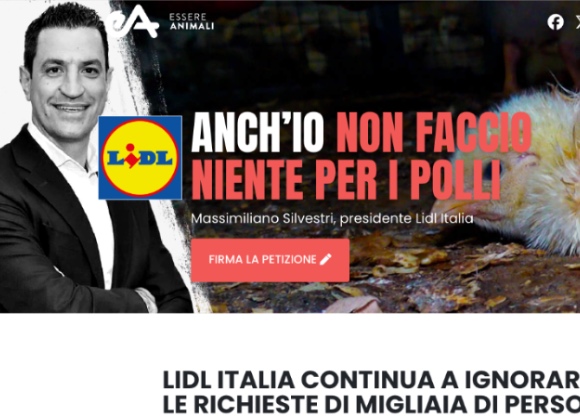 Essere Animali: la campagna #LidlChickenScandal indirizzata a Lidl Italia entra in una nuova fase
