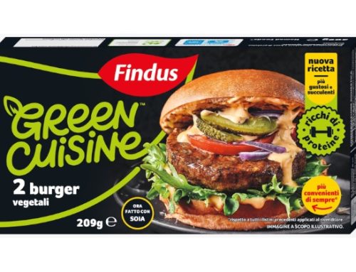 Findus rinnova la ricetta del burger plant-based della gamma Green Cuisine
