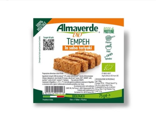 Almaverde Bio: a scaffale il Tempeh monoporzione in salsa teriyaki