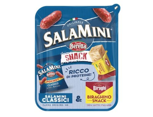 Partnership tra Fratelli Berretta e Biraghi per Salamini Classici + Biraghino snack