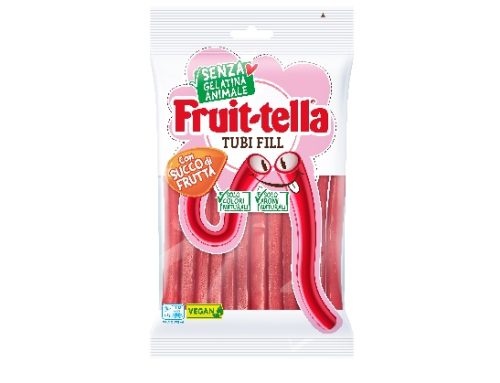 Fruittella (Perfetti Van Melle) presenta Tubi Fill: caramelle gommose vegane al gusto fragola