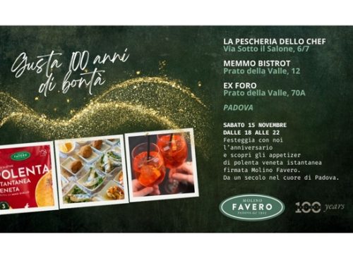 100 anni di Molino Favero: il 15 novembre i festeggiamenti nel centro di Padova