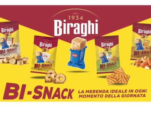 Biraghi amplia la linea Bi-Snack con tre novità in collaborazione con Panealba, Life e Delser