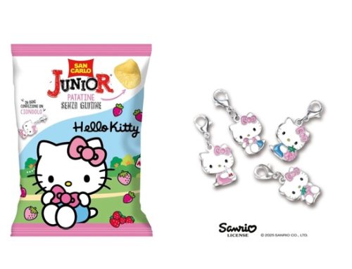 San Carlo rinnova il licensing con Sanrio: nuova limited edition per le patatine Hello Kitty