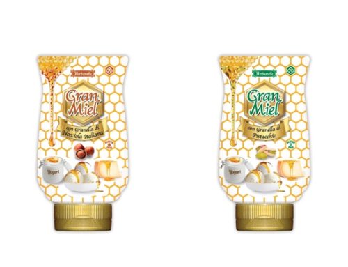 Herbamelle Milano presenta GranMiel, miele in squeeze con granella di pistacchio o di nocciola