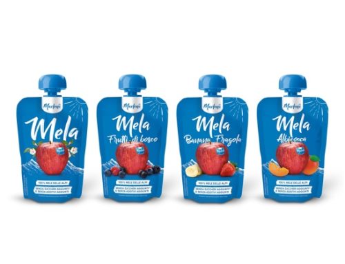 Mele / Vog Products presenta le nuove puree Marlene e Val Venosta in formato pouch